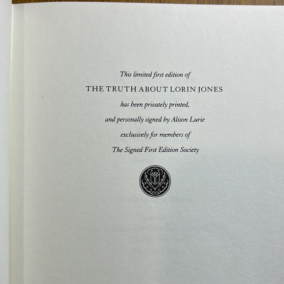 Franklin SIGNED FIRST EDITION Hardcover Book The Truth About Lorin Jones Lurie - Picture 2 of 10